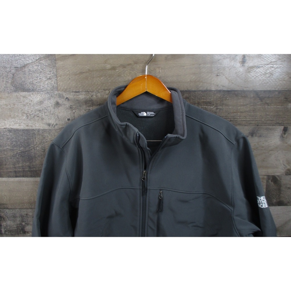 The North Face Jacket Mens XL Gray Apex Softshell Windbreaker‎ Full Zip